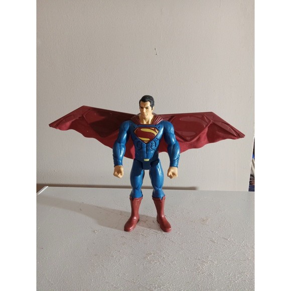 Vintage Superman Action Figure Arms And Wings Expand &Light Up Chest 12" Tall - Picture 1 of 4